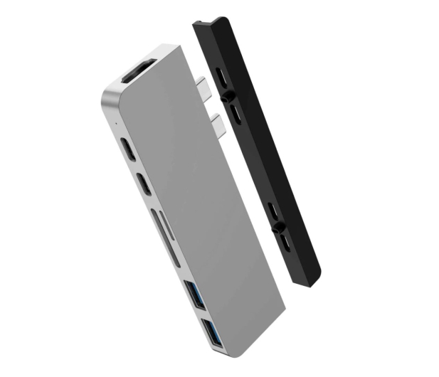 Hyper DUO 7-in-2 MacBook Pro Hub silver - 738638 - zdjęcie